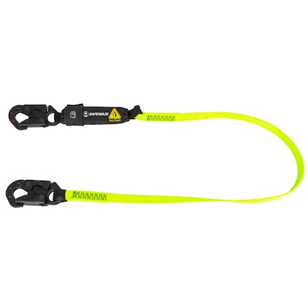 Safewaze Arc Flash Rated Energy Absorbing Lanyard, 6 ft. Length, Snap Hook, 310 lb Weight Capacity SW560-AF-DE